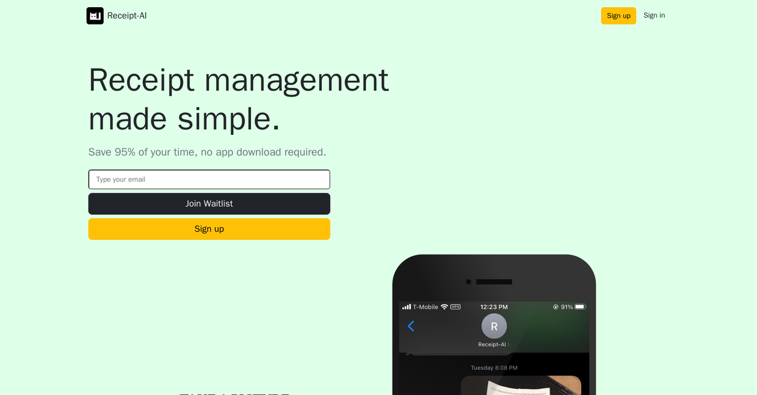 Receipt AI screenshot