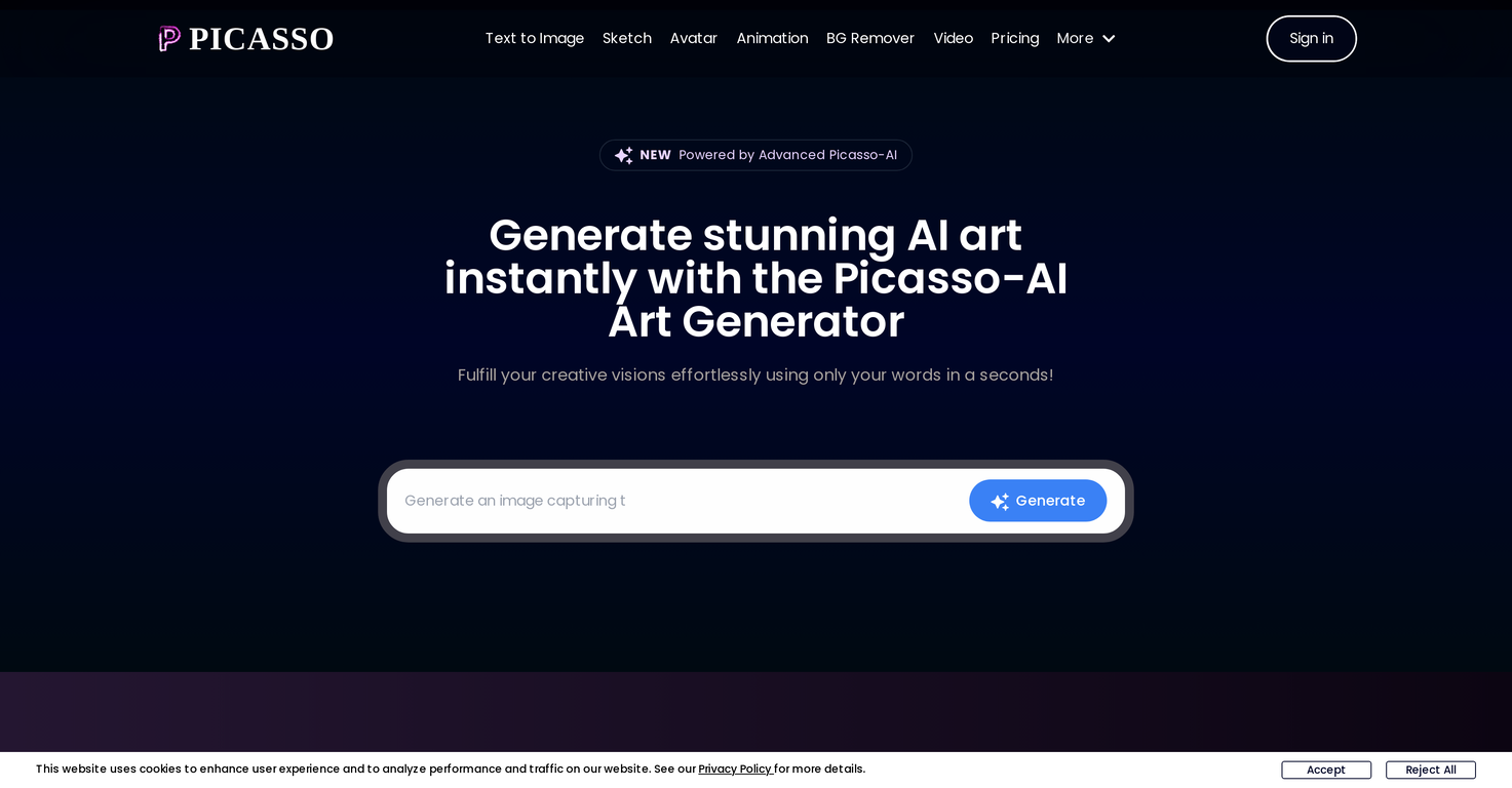 Picasso AI screenshot