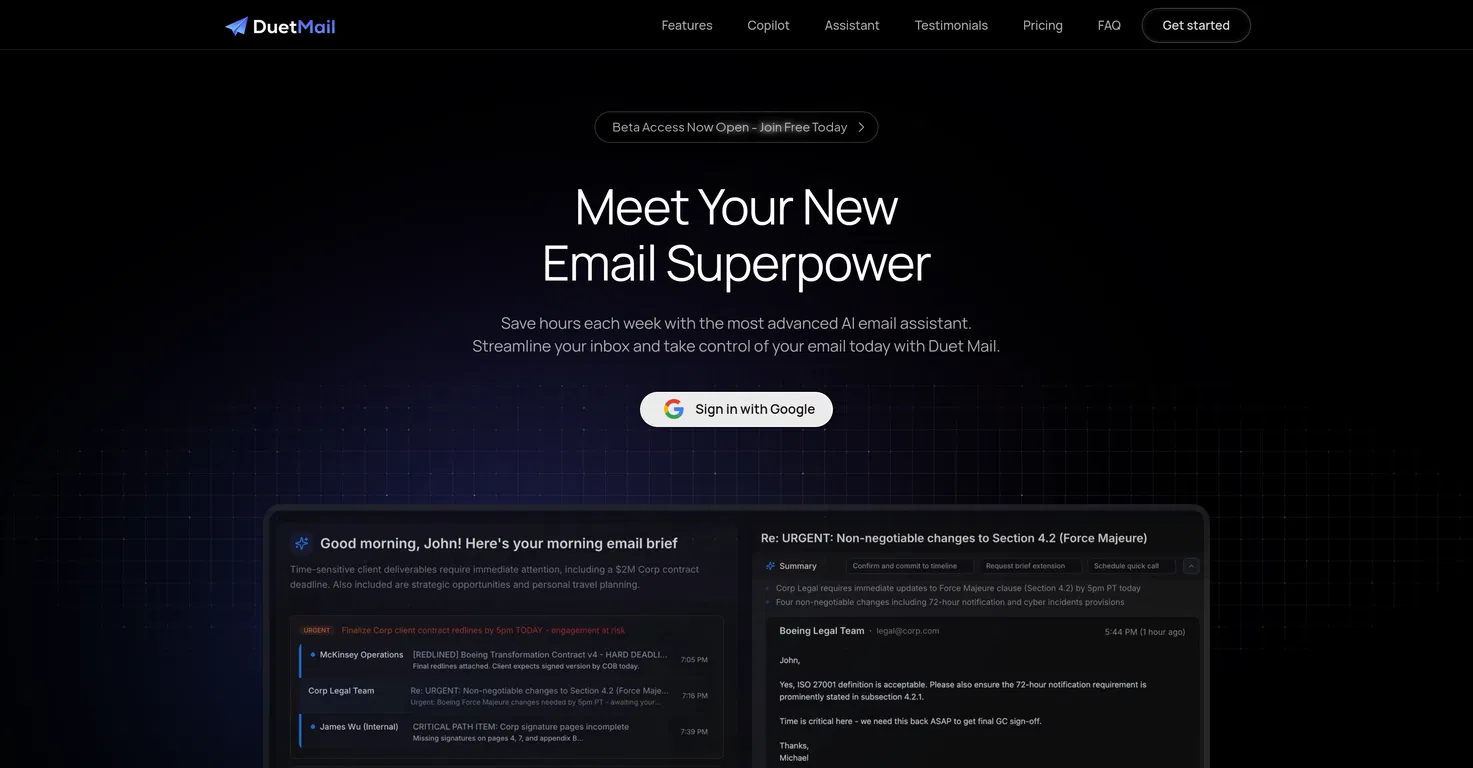 Duet Mail screenshot