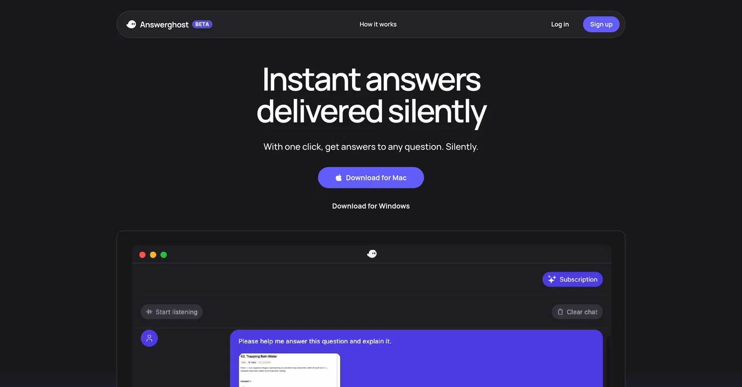 Answerghost screenshot