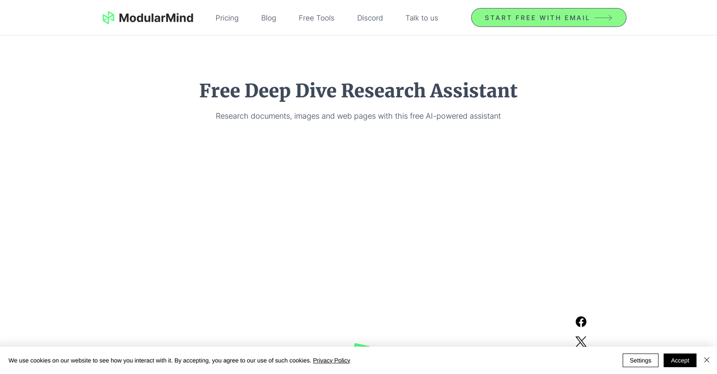 Deep Dive Research Assistant screenshot