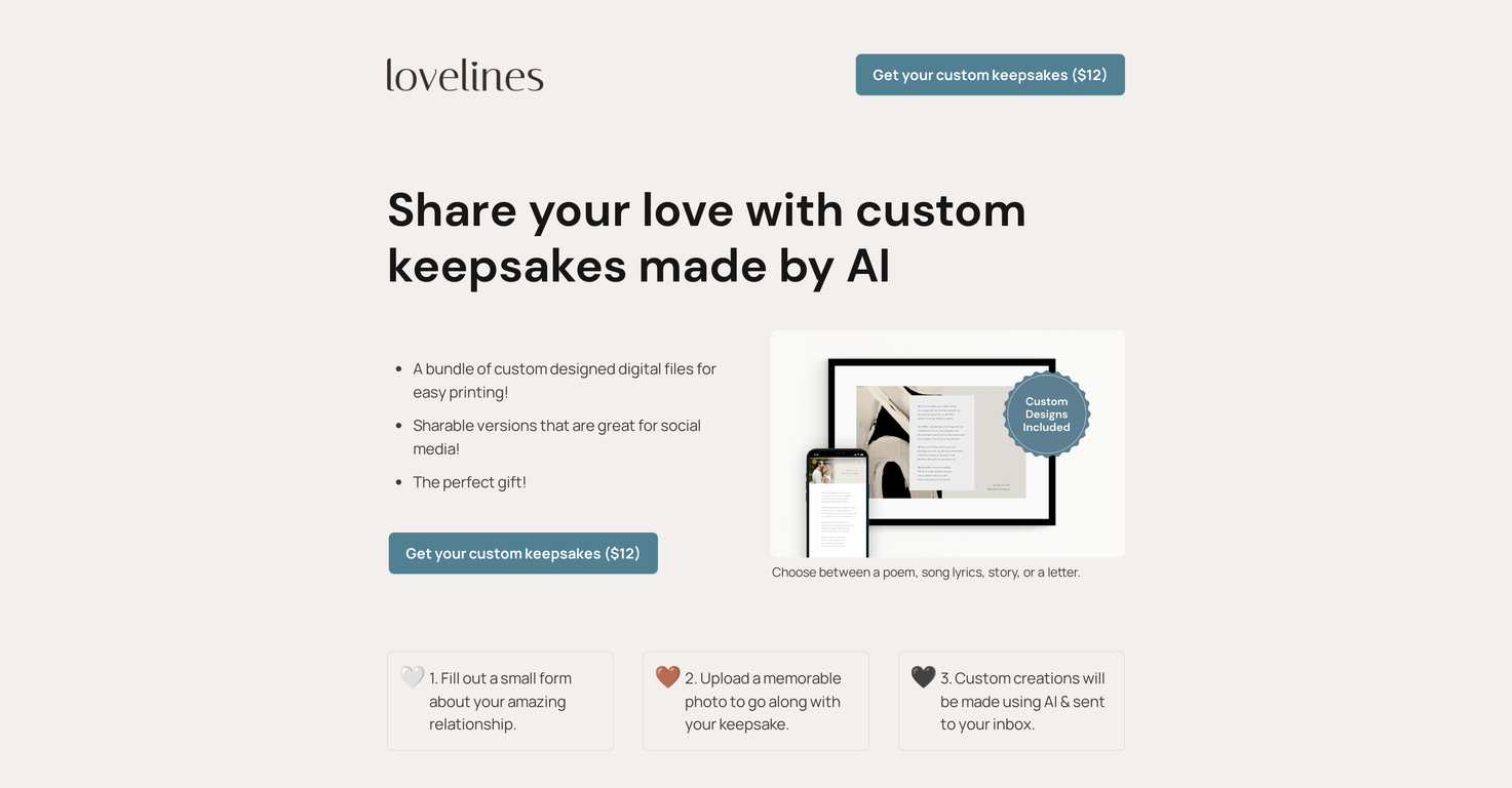 Lovelines.xyz screenshot