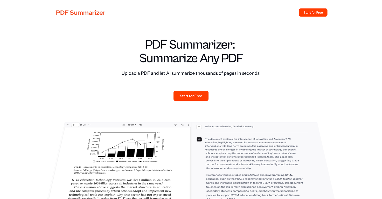 PDF Summarizer screenshot