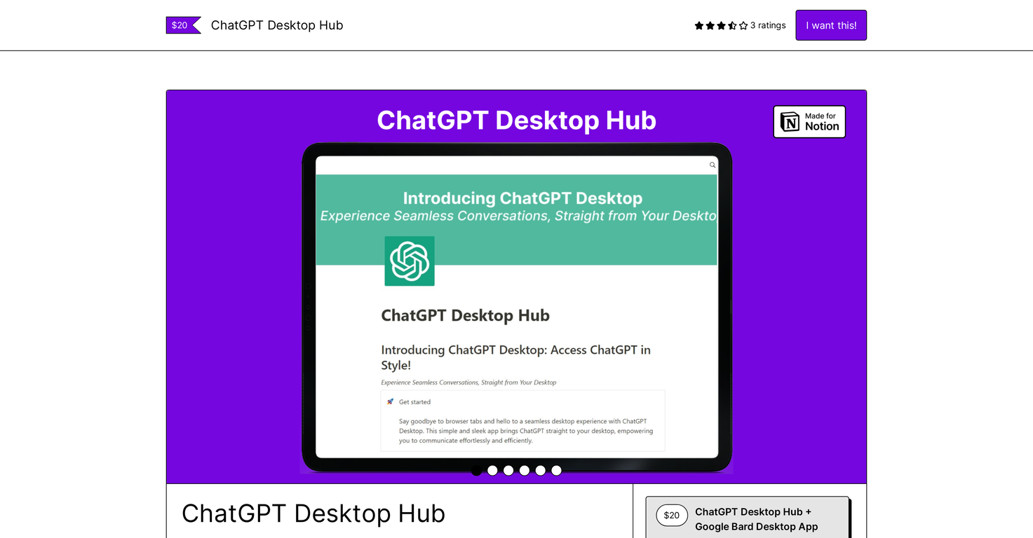 ChatGPT Desktop Hub screenshot