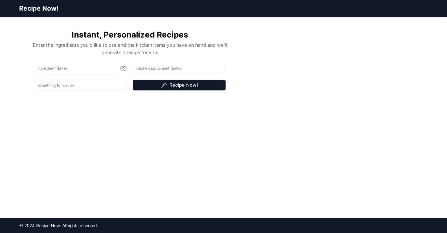Recipe Now! screenshot