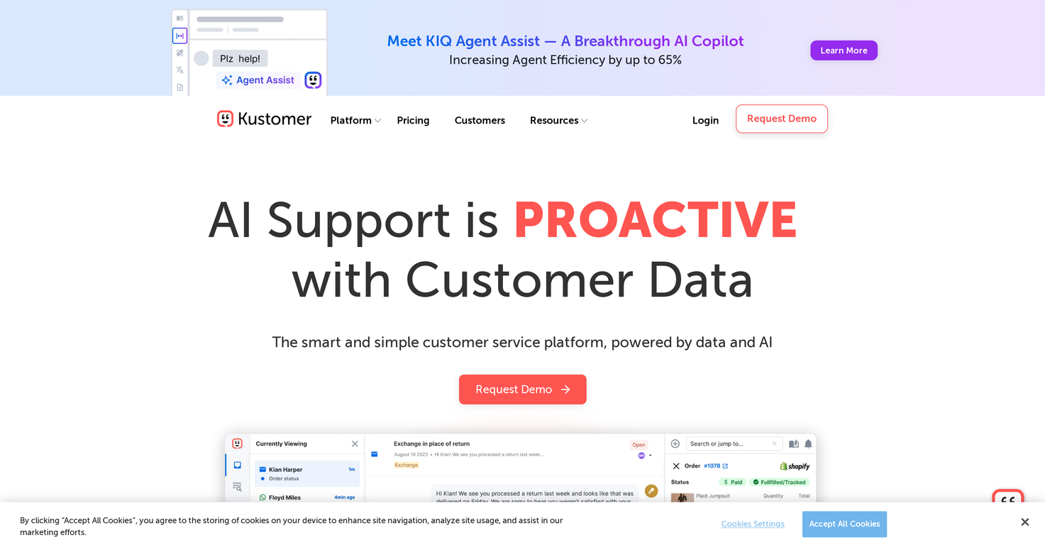 Kustomer screenshot