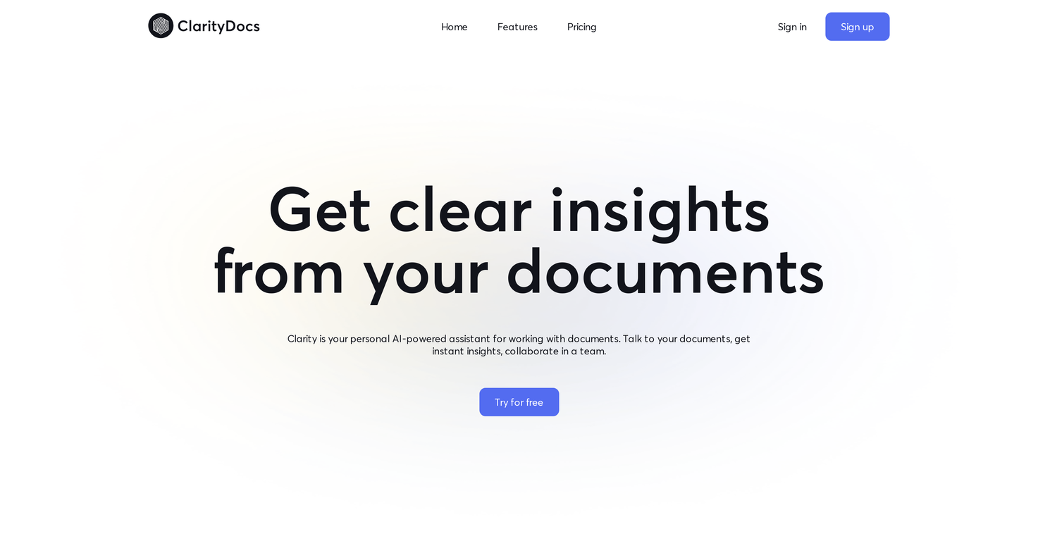 ClarityDocs screenshot