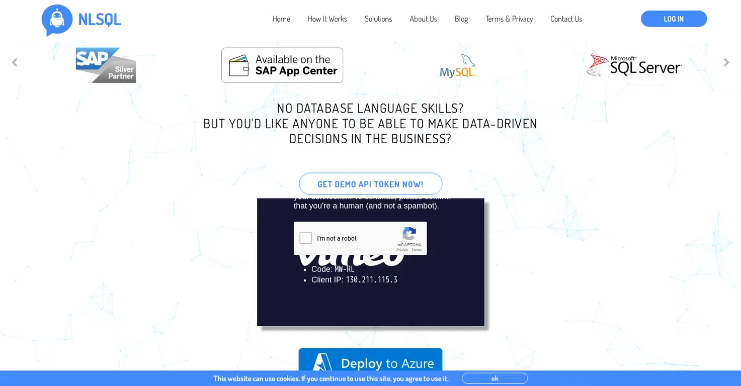 NLSQL screenshot