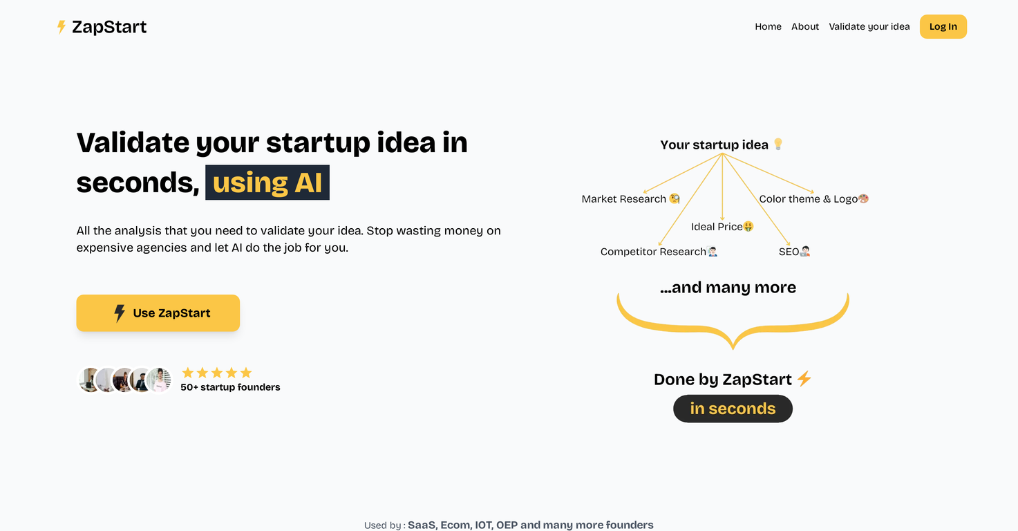 ZapStart screenshot
