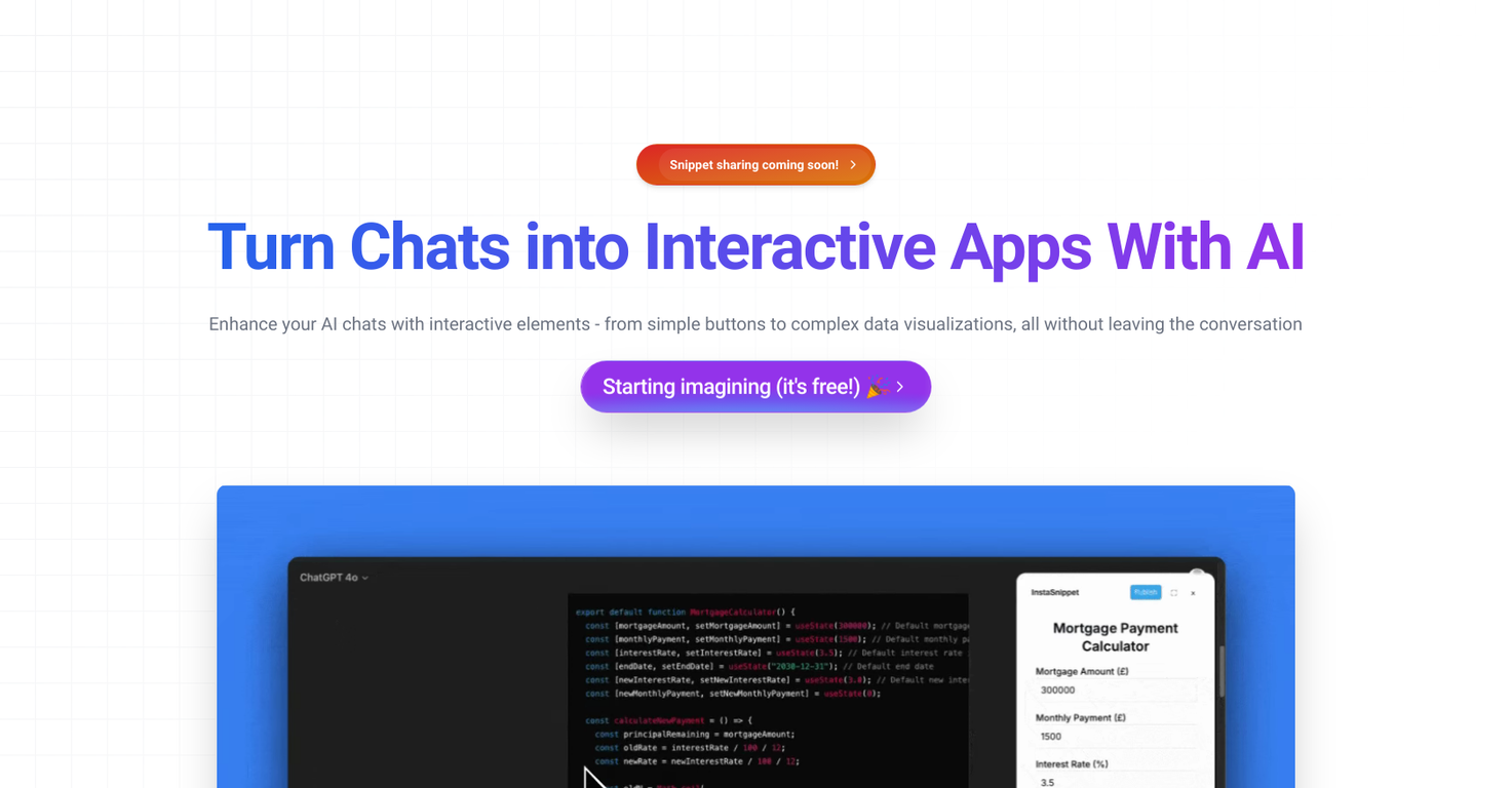 InstaSnippet screenshot