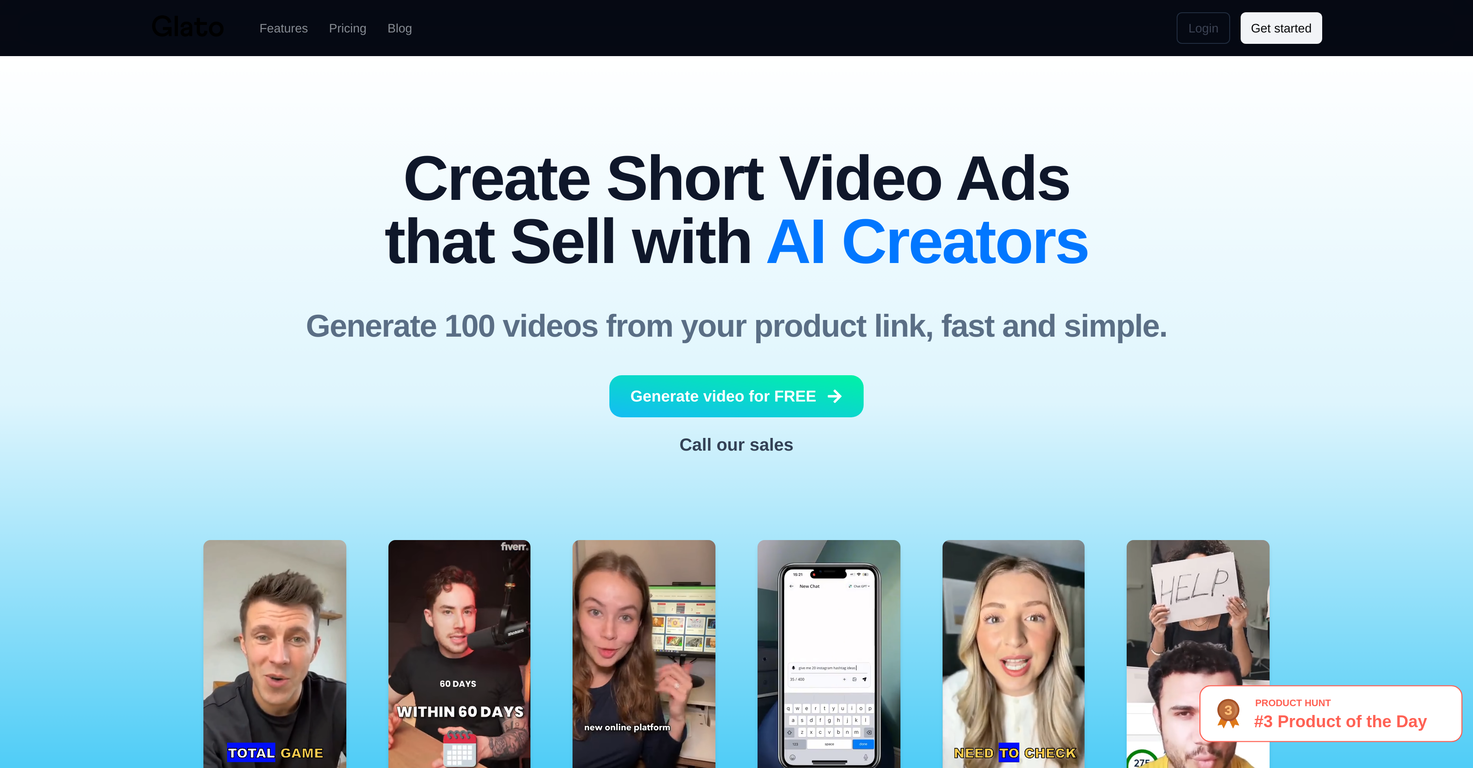 Glato AI screenshot