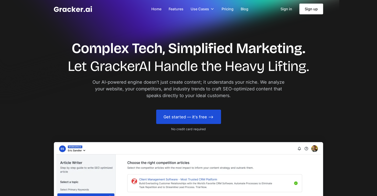 GrackerAI screenshot