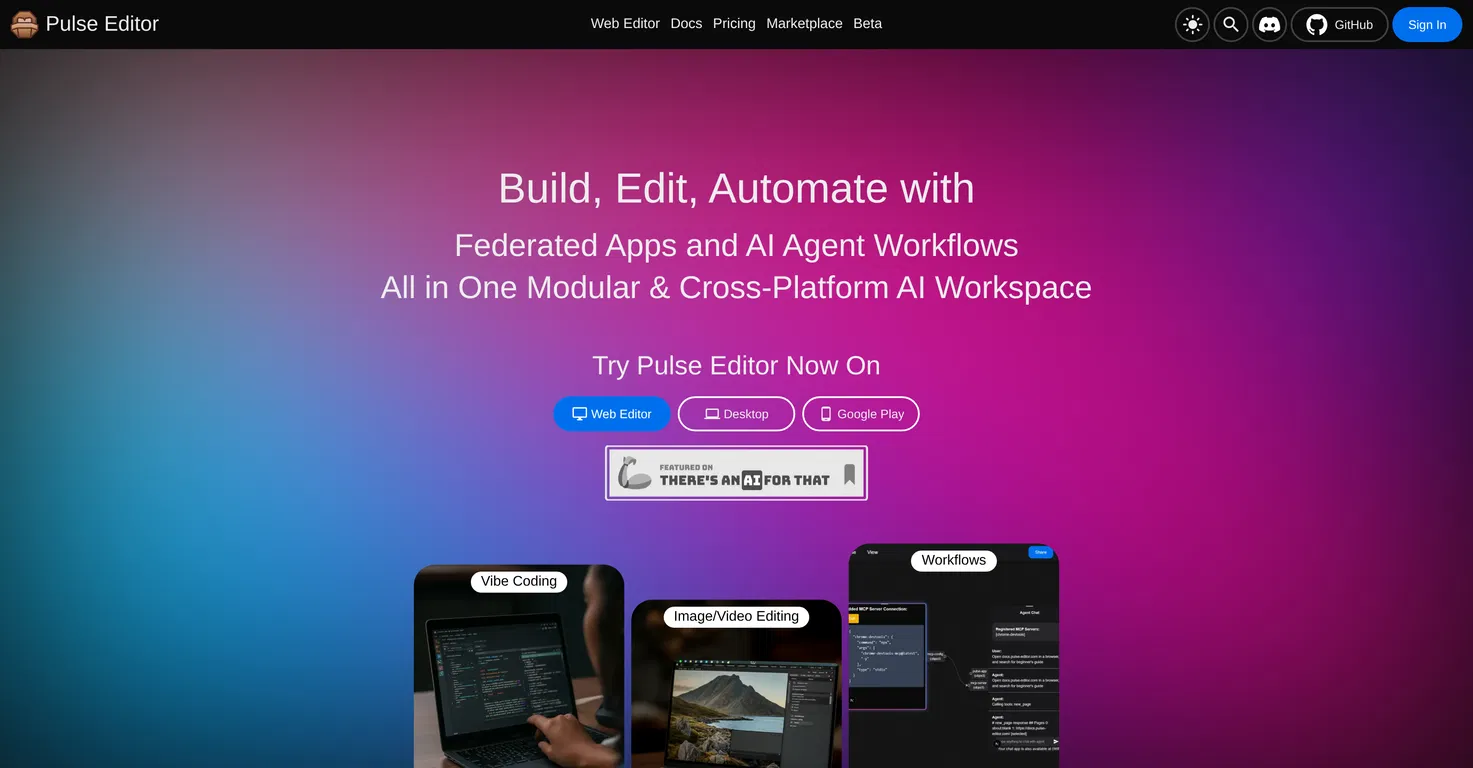 Pulse Editor: Vibe Code & Automate screenshot