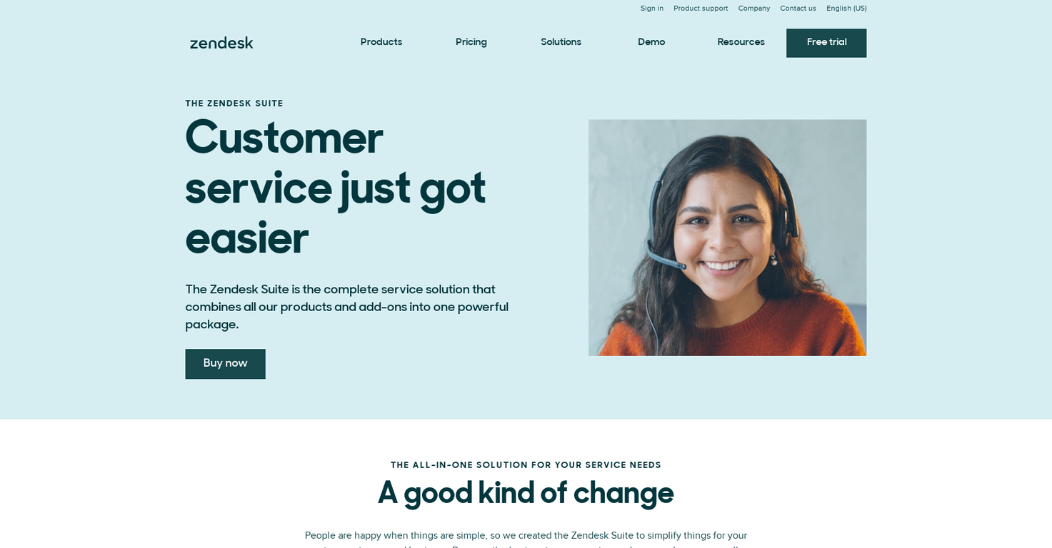 Zendesk Service Suite screenshot