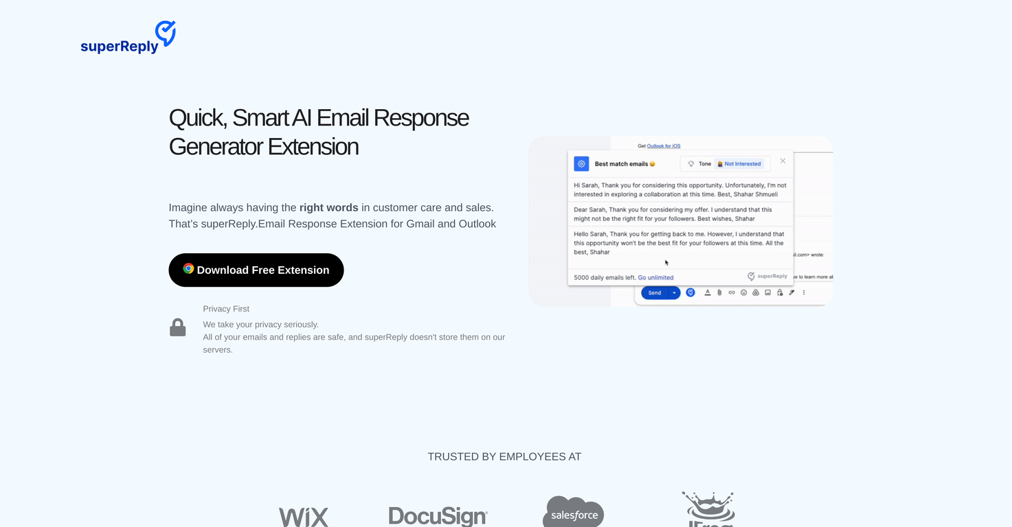 superReply screenshot