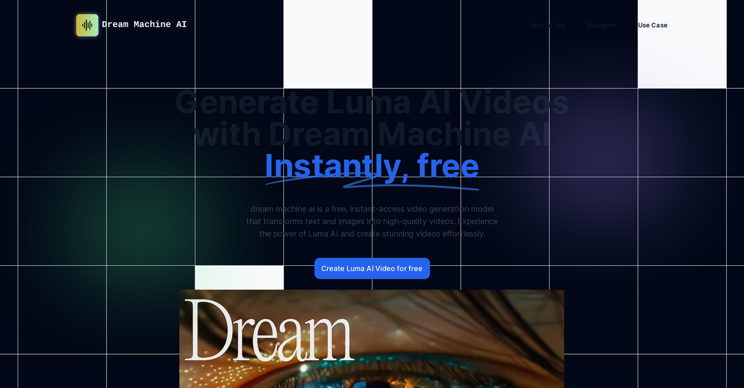 Dream Machine AI screenshot