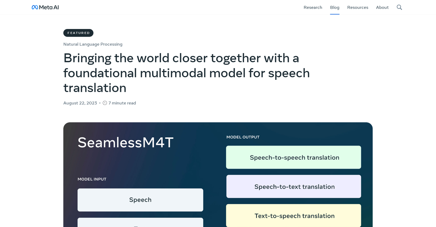 SeamlessM4T screenshot