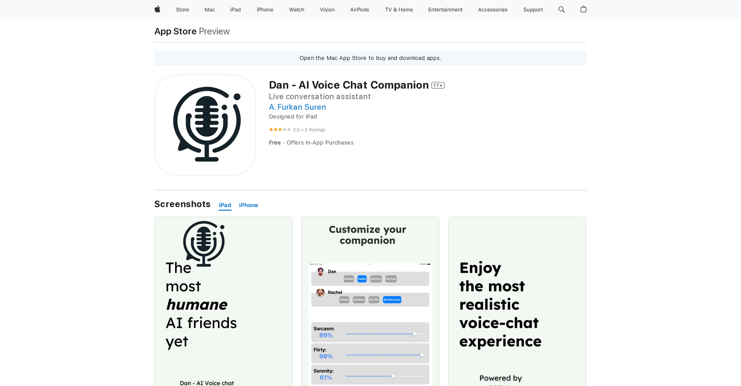 Dan - AI Voice Chat Companion screenshot