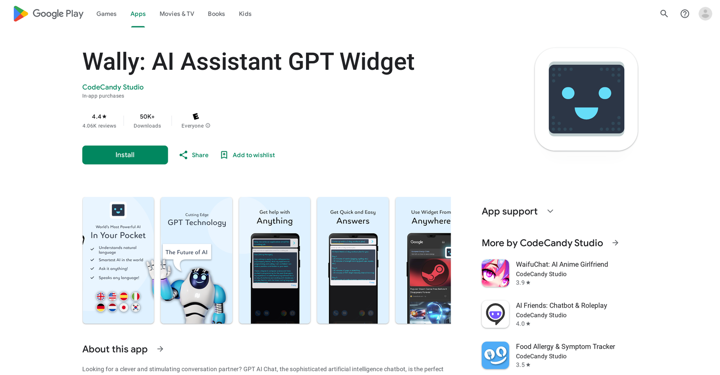 Android AI Assistant Widget screenshot