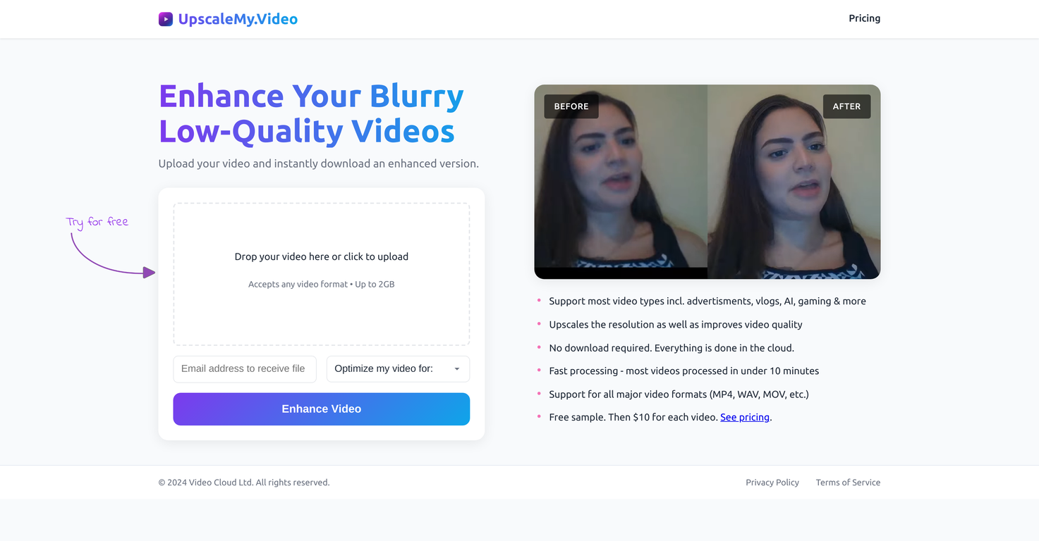 UpscaleMy.Video screenshot
