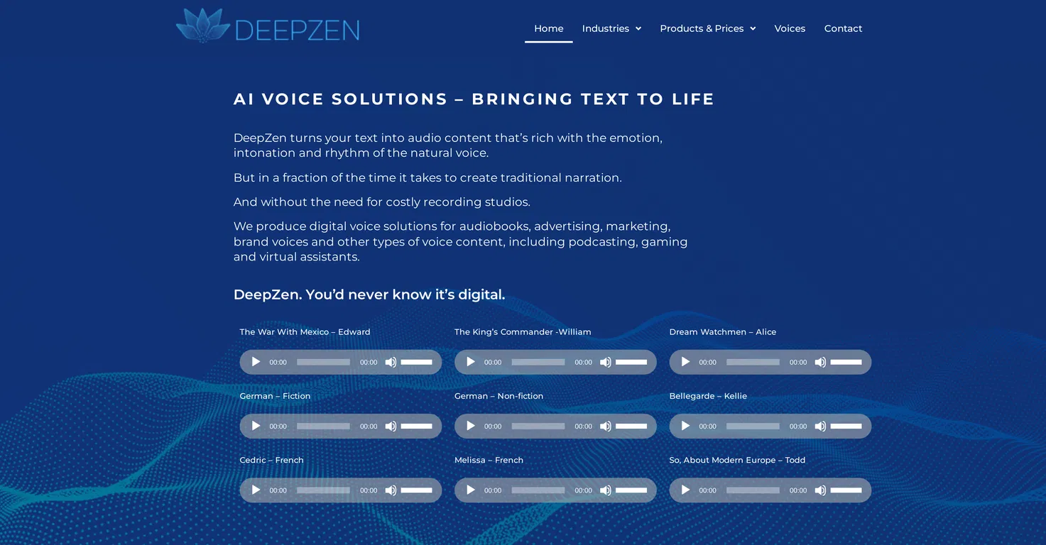 DeepZen screenshot
