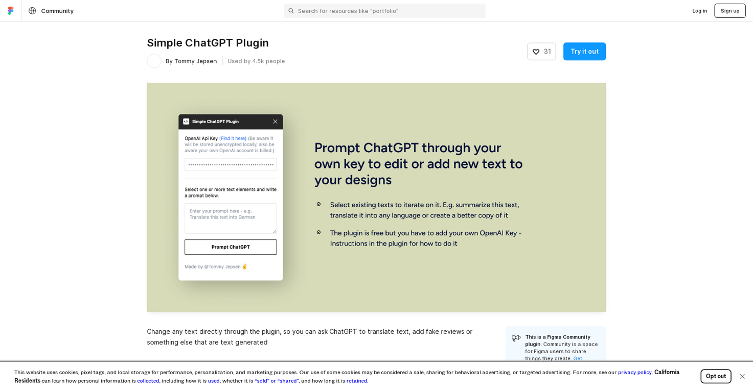 Simple ChatGPT Plugin screenshot