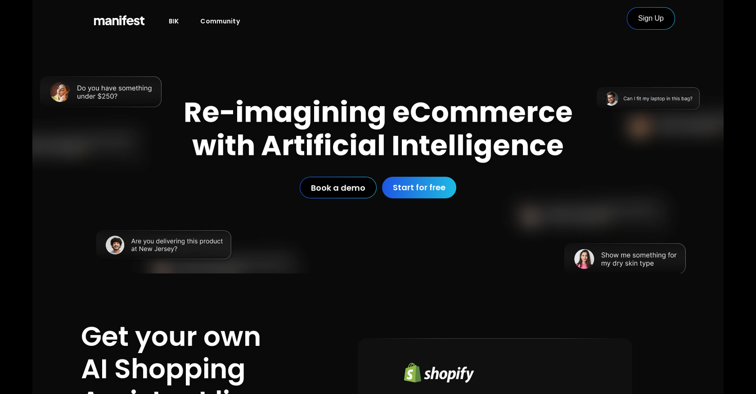 Manifest AI screenshot