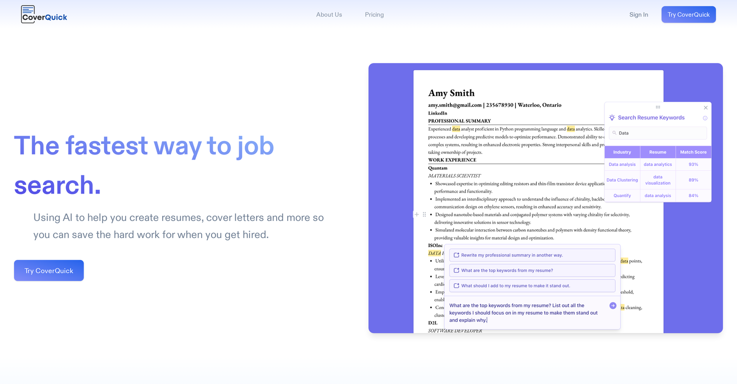 Coverquick screenshot