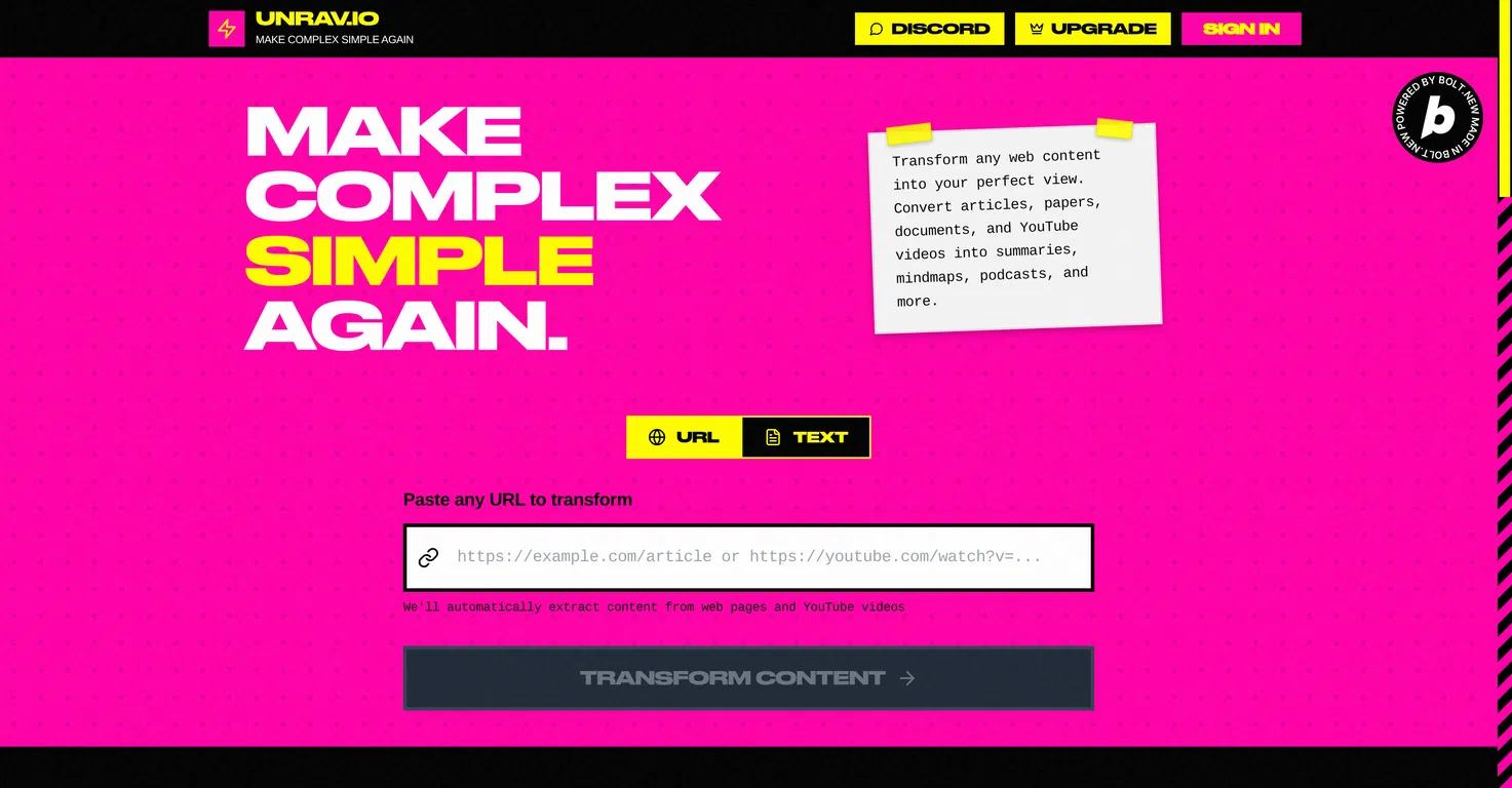 unrav.io screenshot