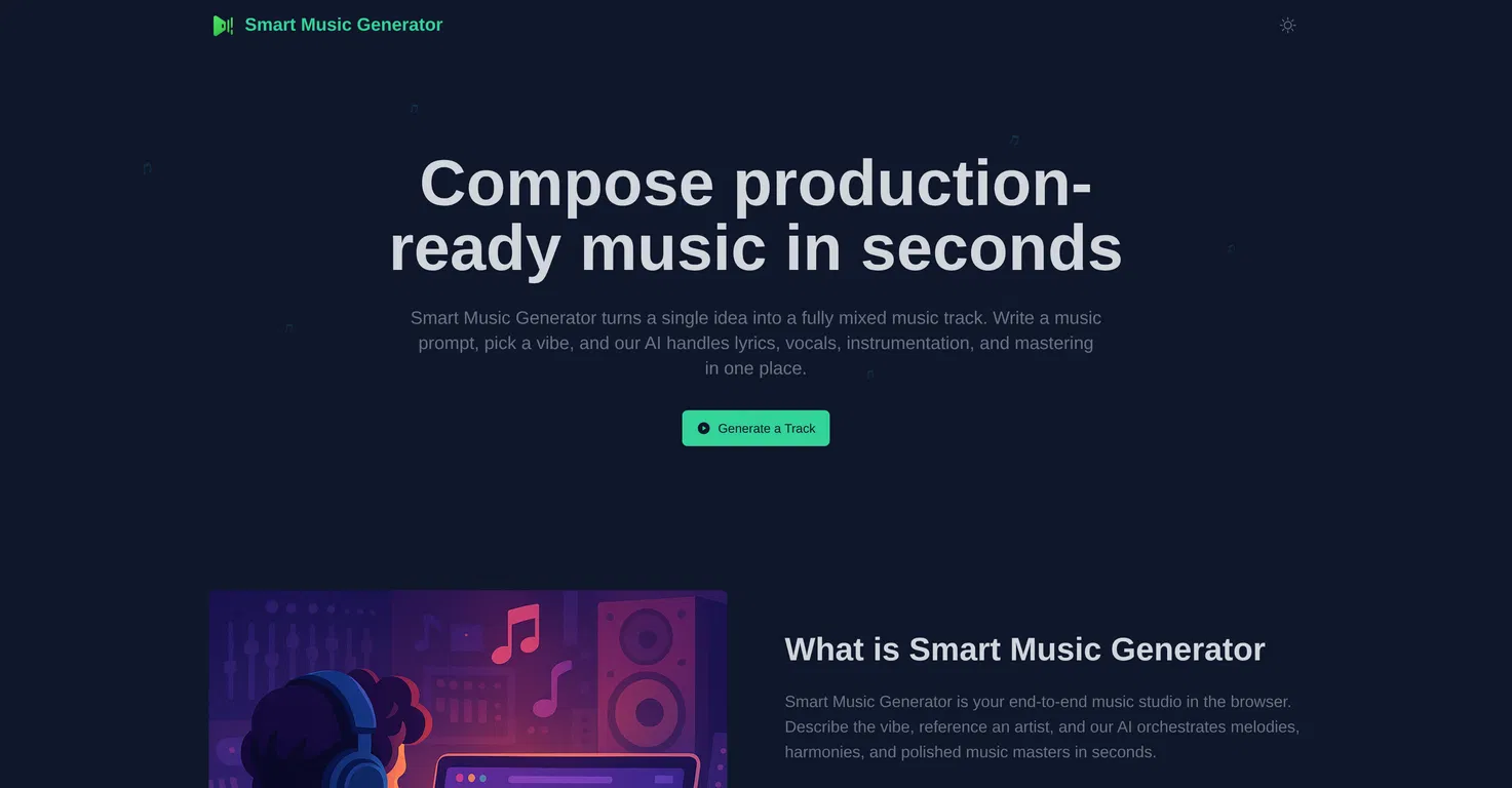 Smart Music Generator screenshot