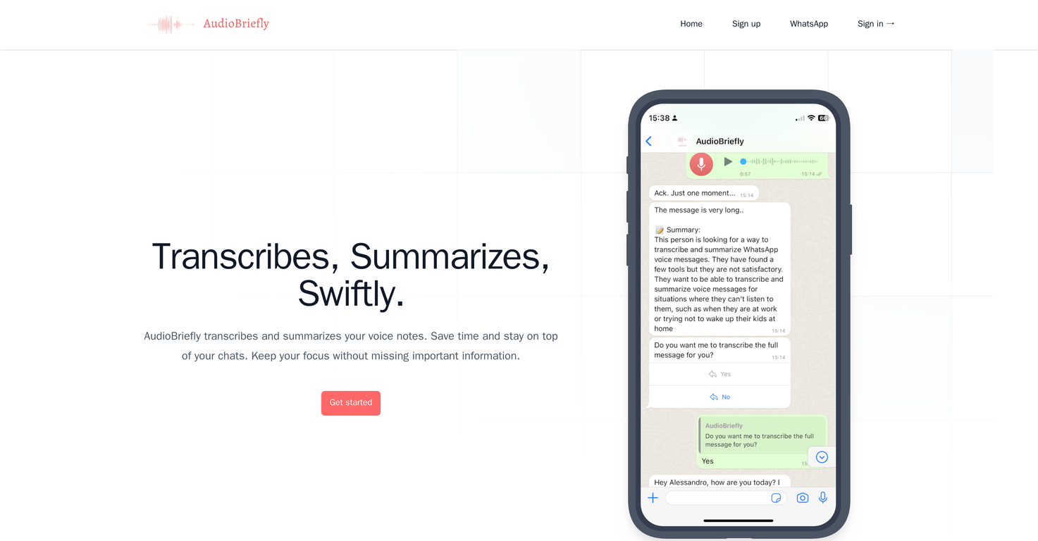 AudioBriefly screenshot