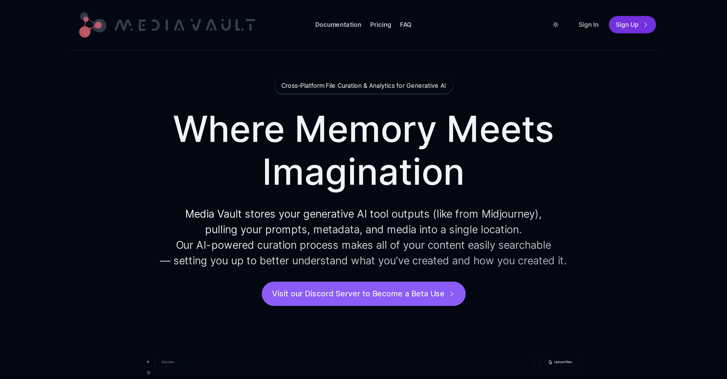 Media Vault AI screenshot