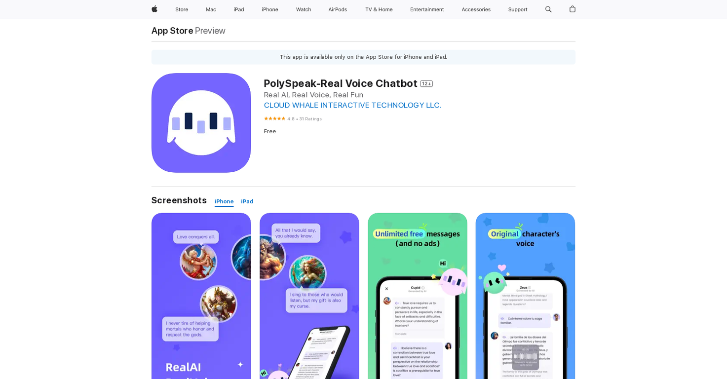 PolySpeak screenshot