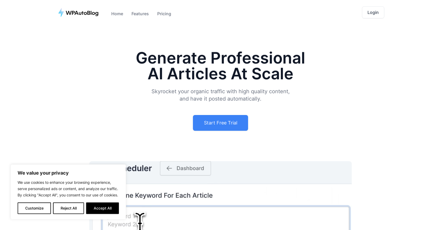 WPAutoBlog screenshot