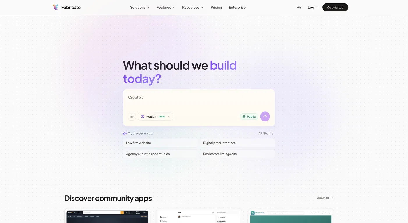 Fabricate screenshot
