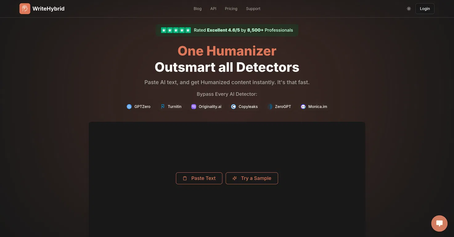 AI Humanizer by WriteHybrid screenshot