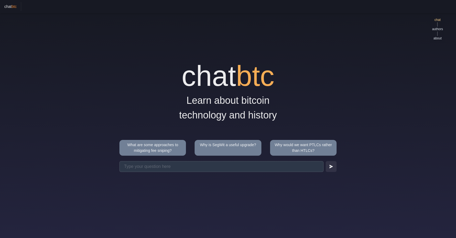 ChatBTC screenshot