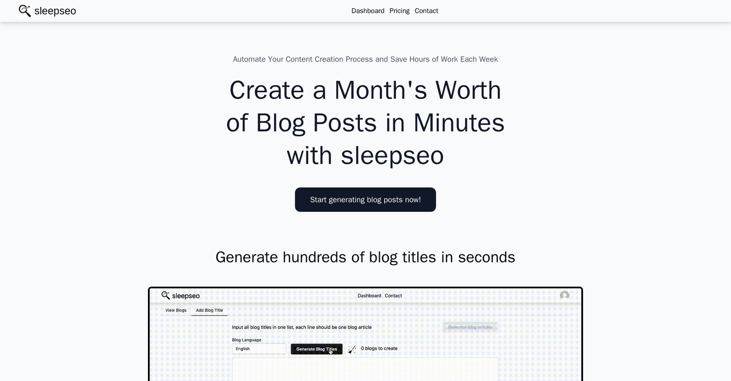 SleepSeo screenshot