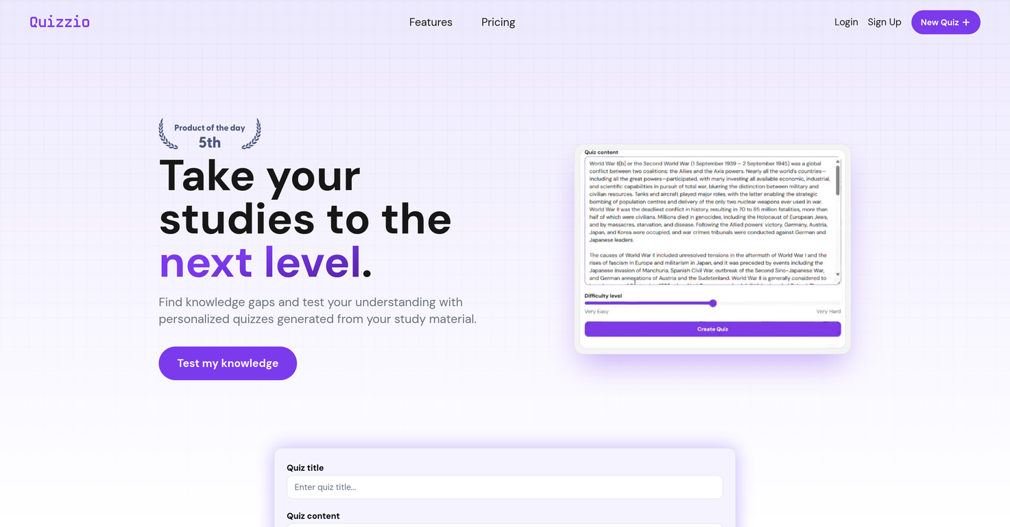 Quizzio screenshot