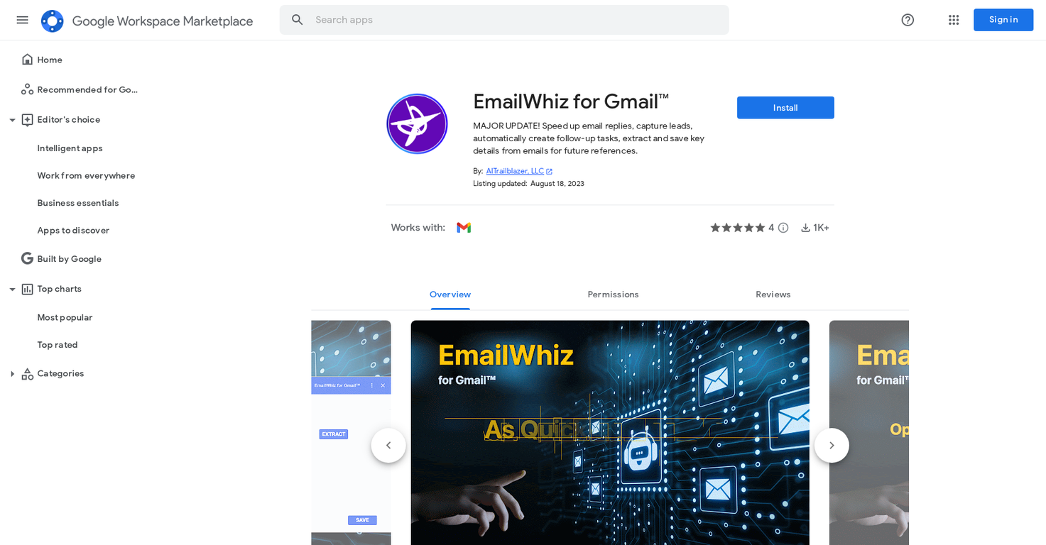 EmailWhiz screenshot