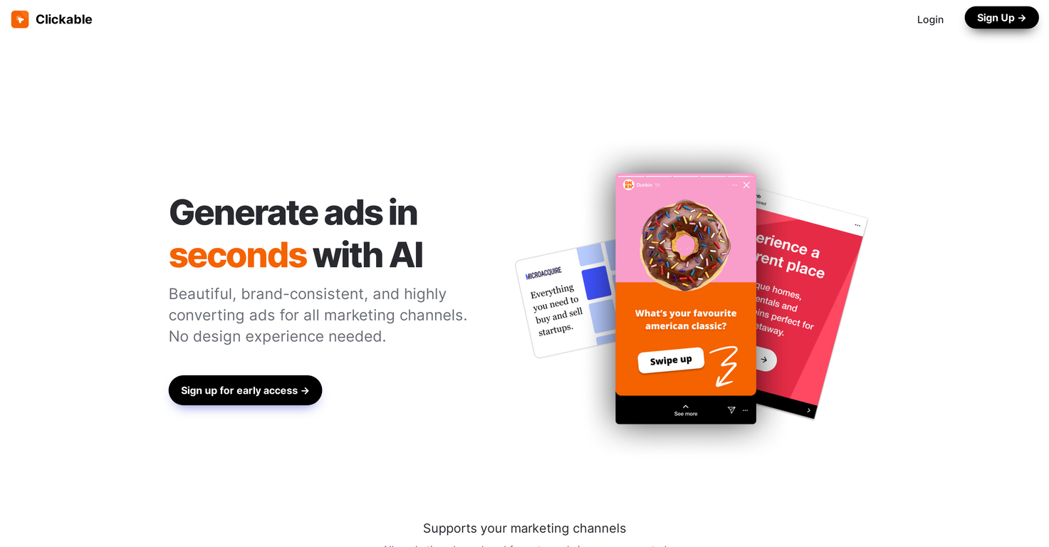 Clickable screenshot