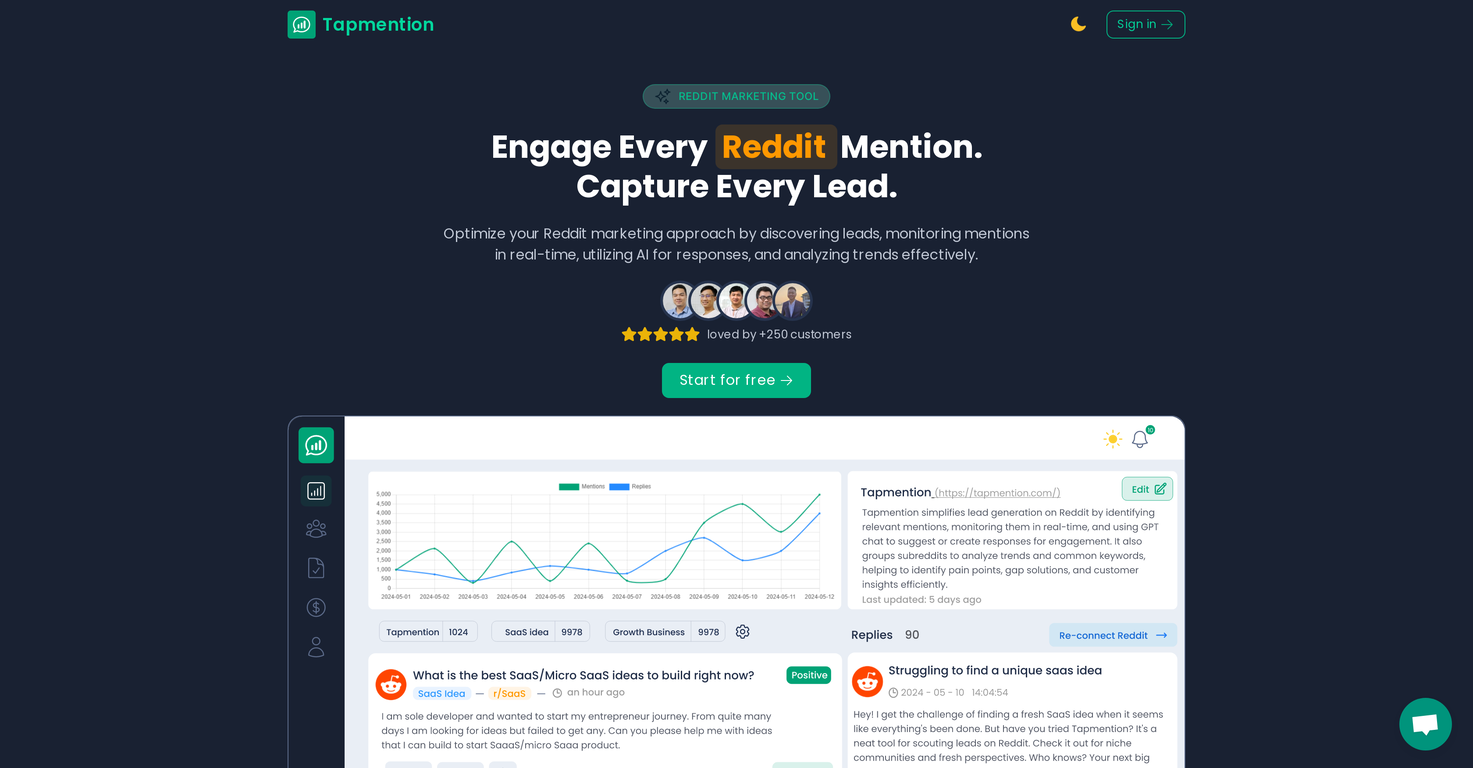 Tapmention screenshot