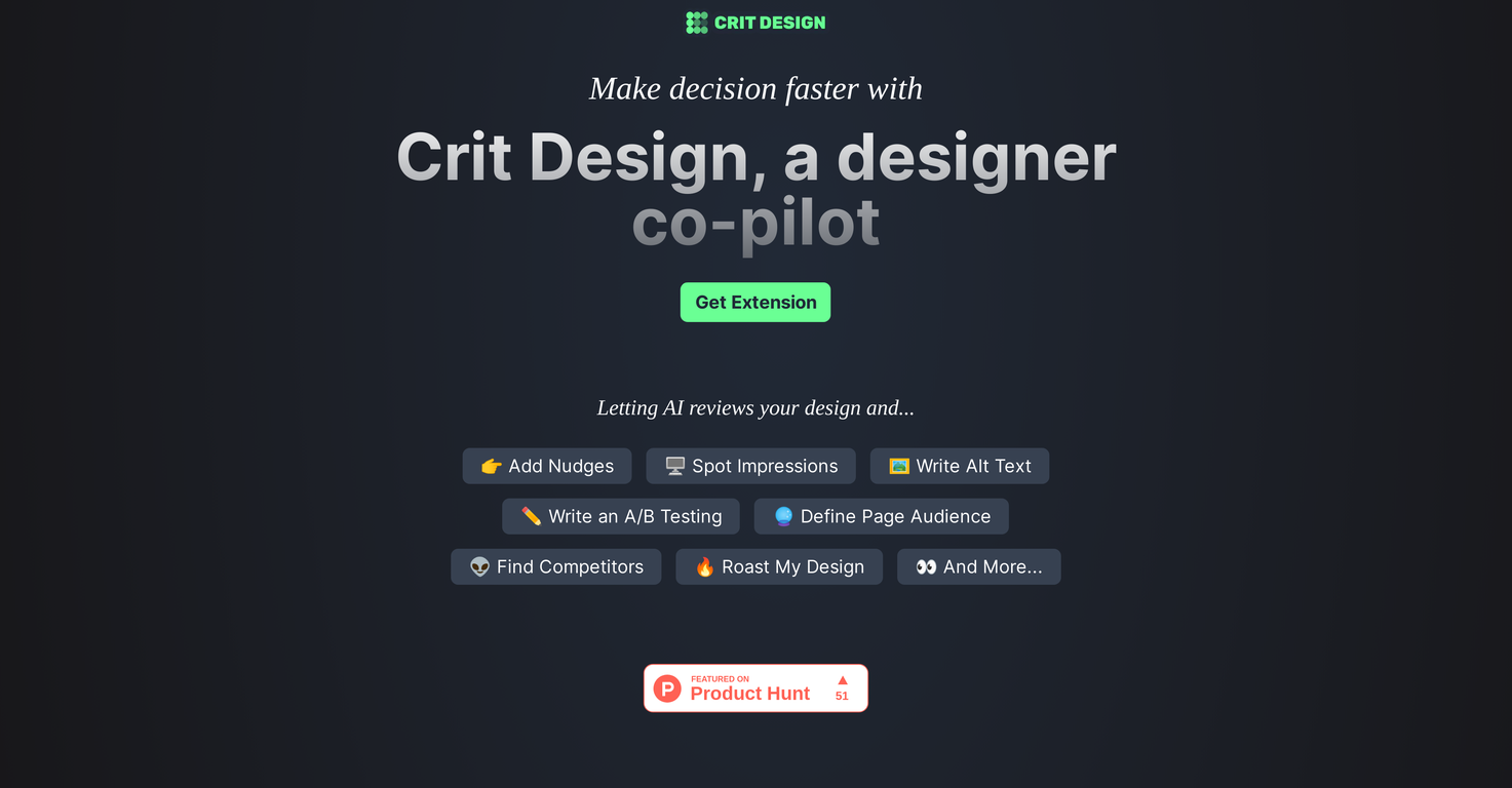 Crit Design screenshot