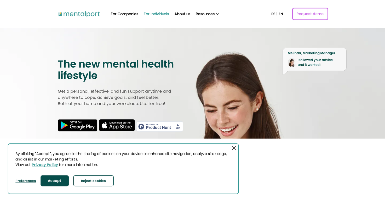 Mentalport screenshot