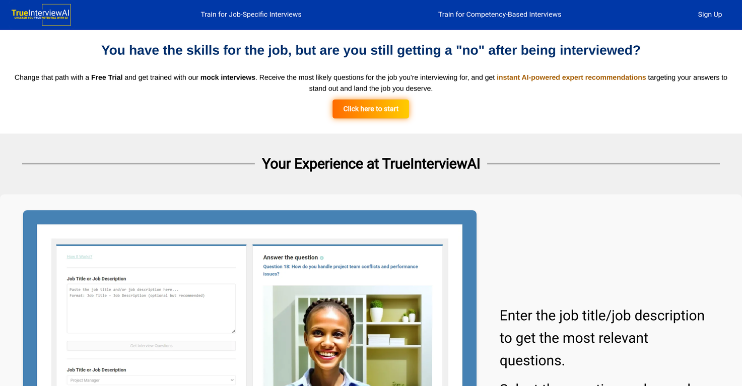 TrueInterviewAI screenshot