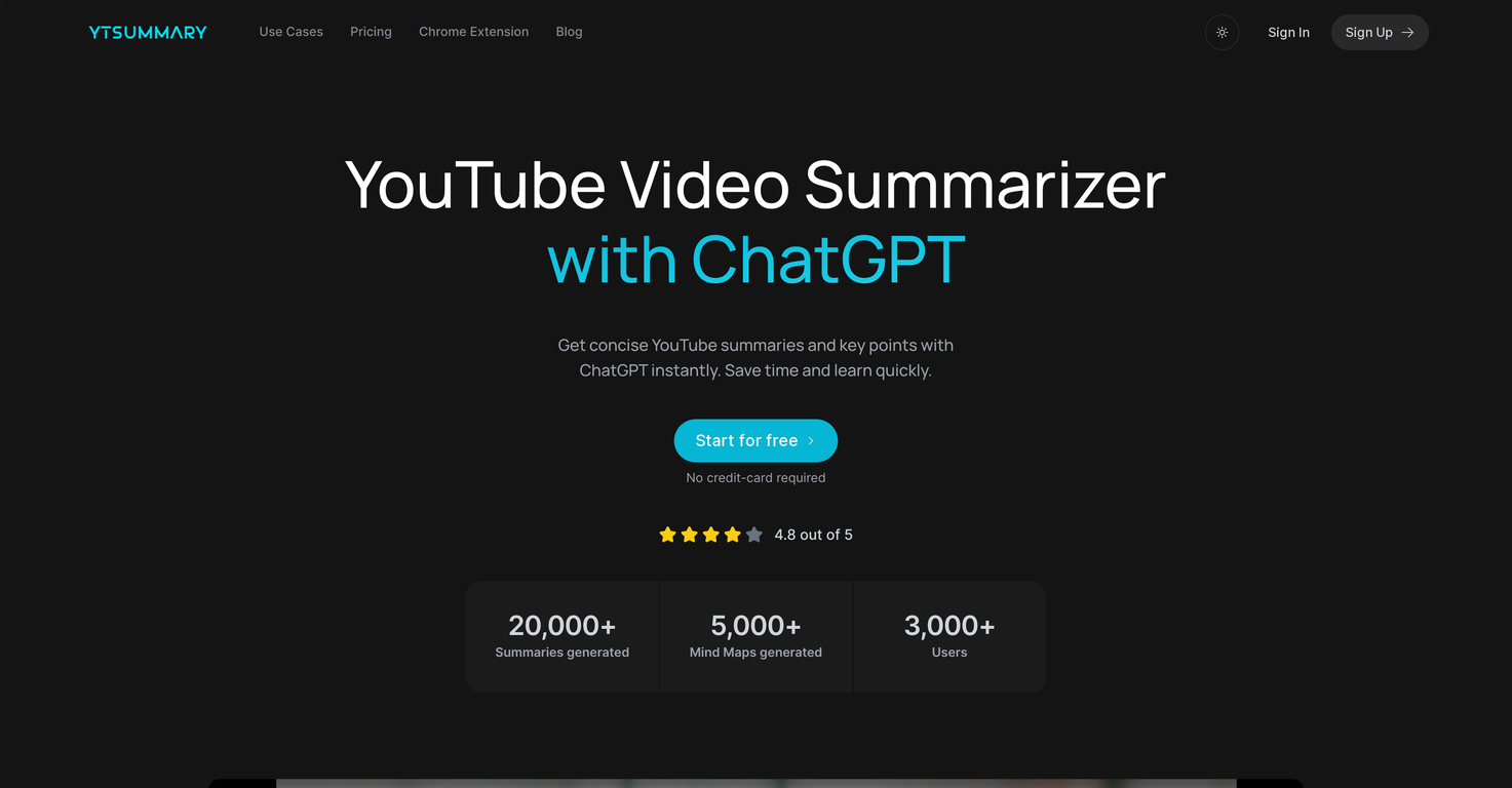 YTSummary screenshot