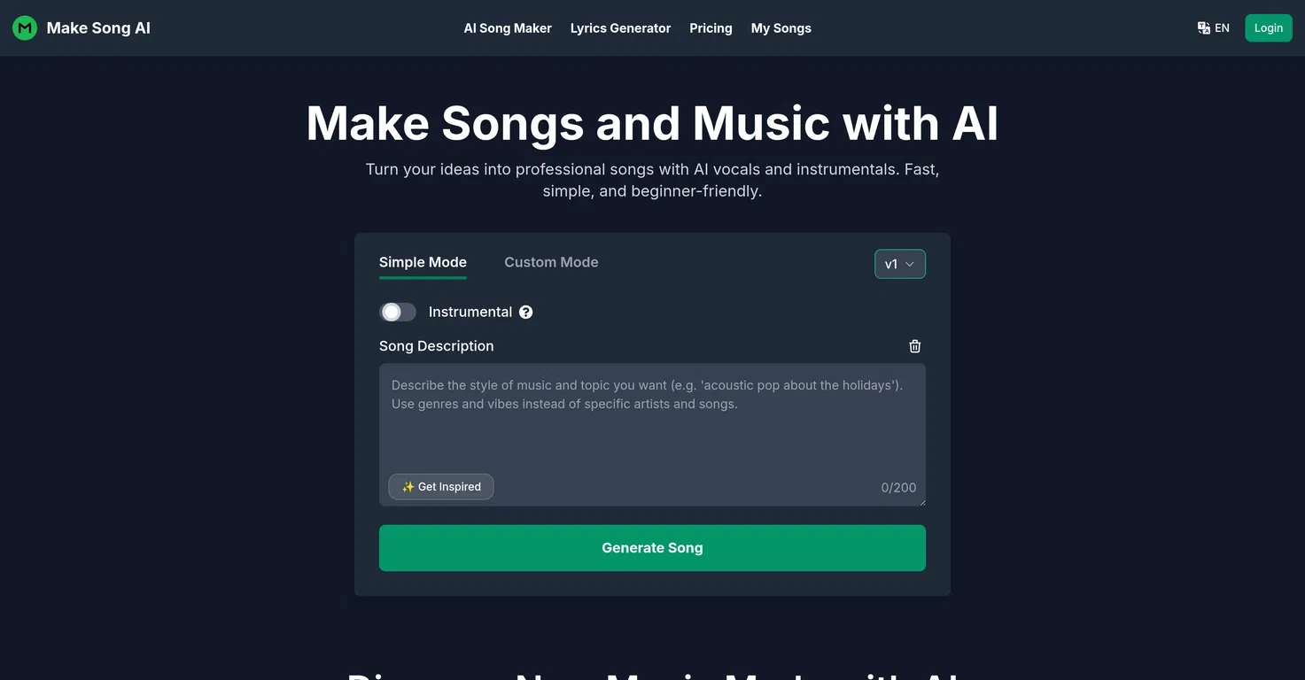 Make Song AI screenshot