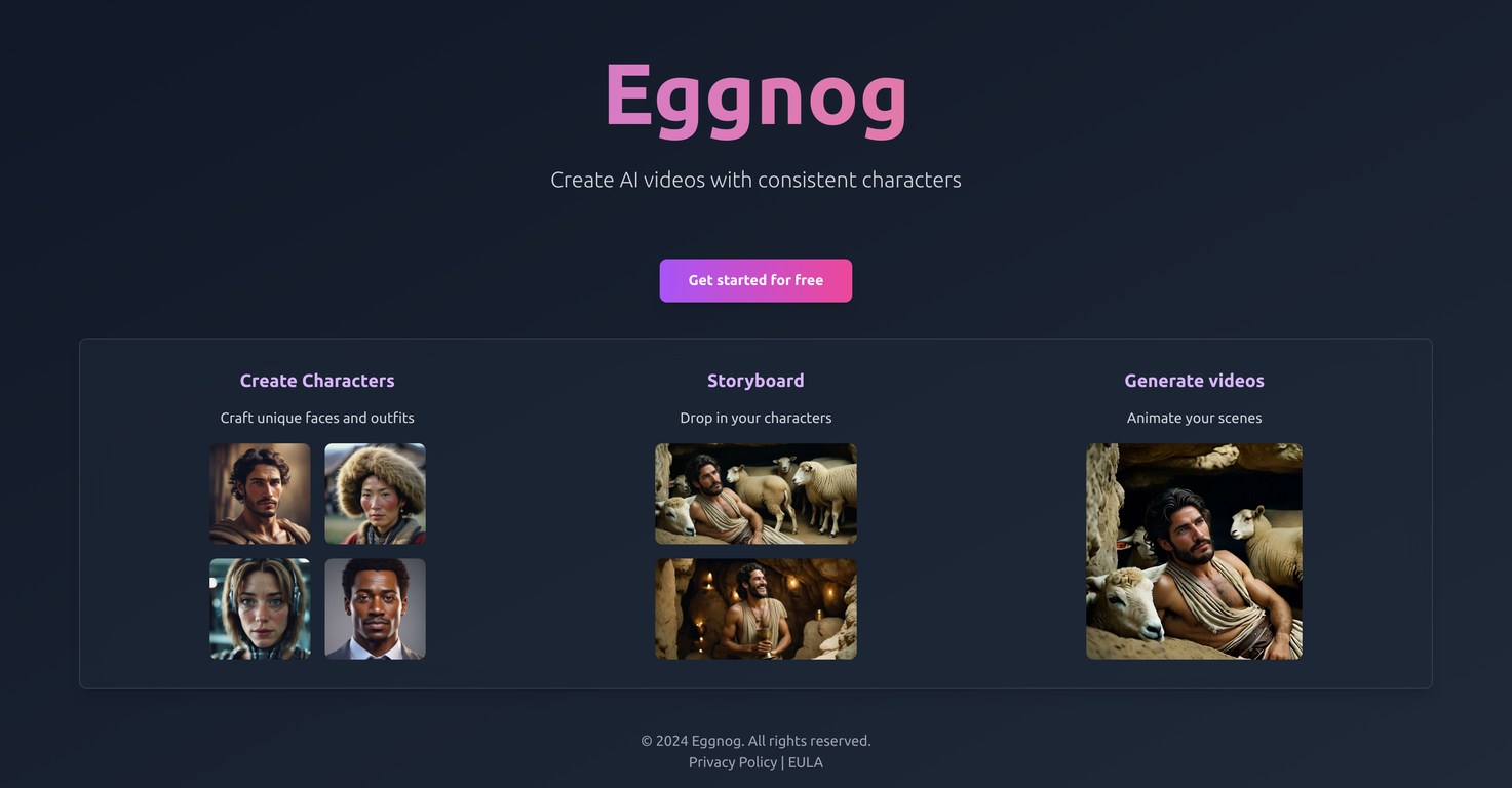 Eggnog screenshot