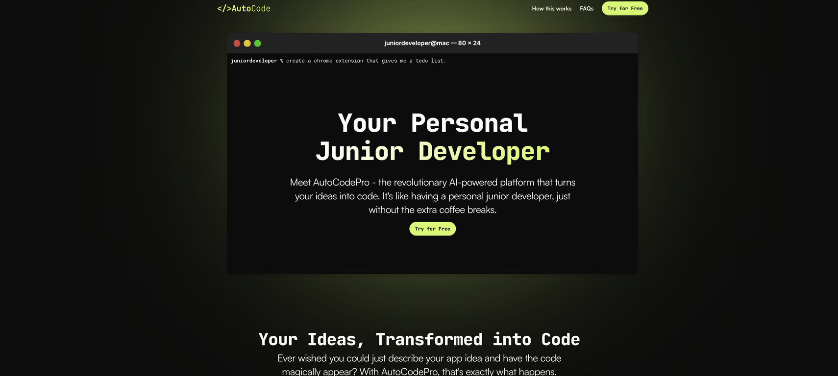 AutoCode Pro screenshot