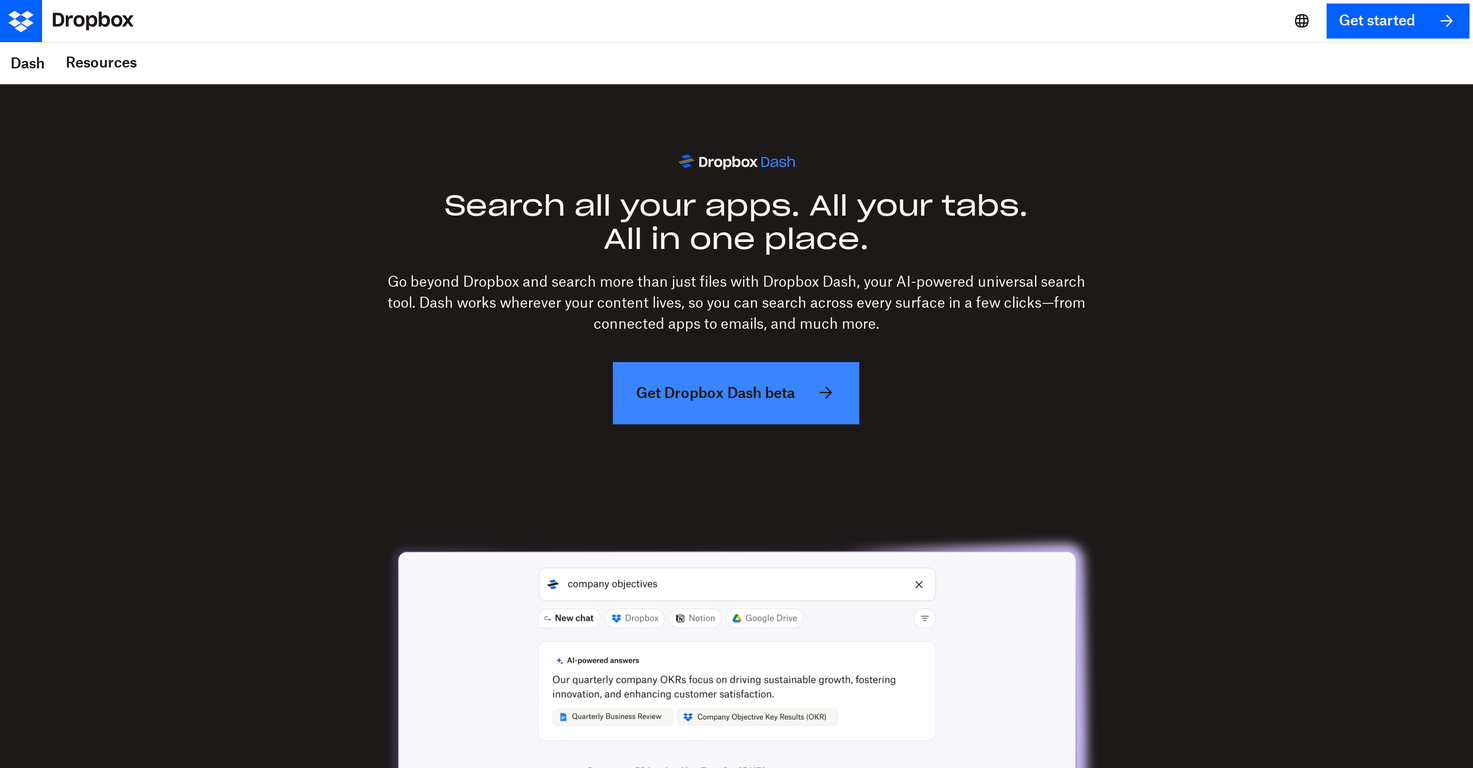 Dropbox Dash screenshot